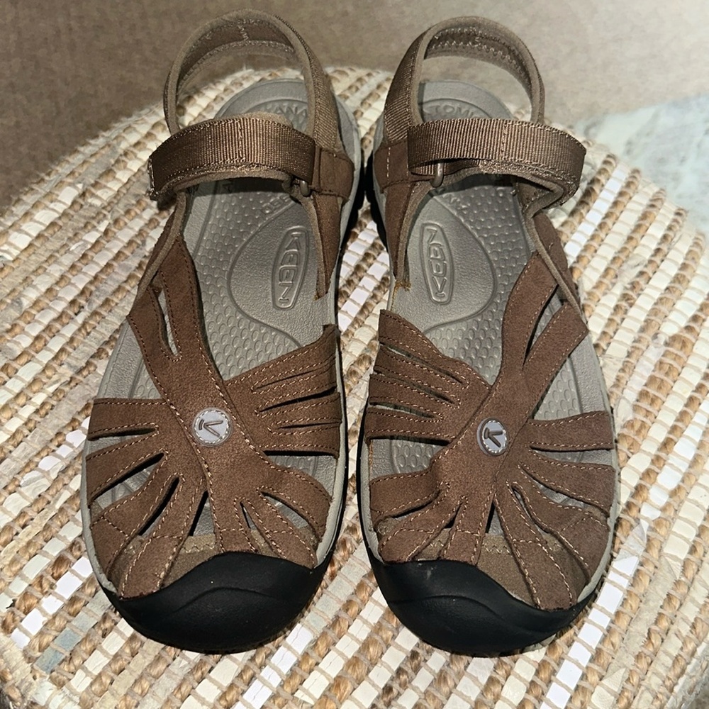 Women’s Keen Rose Sandal Shoes Taupe 10